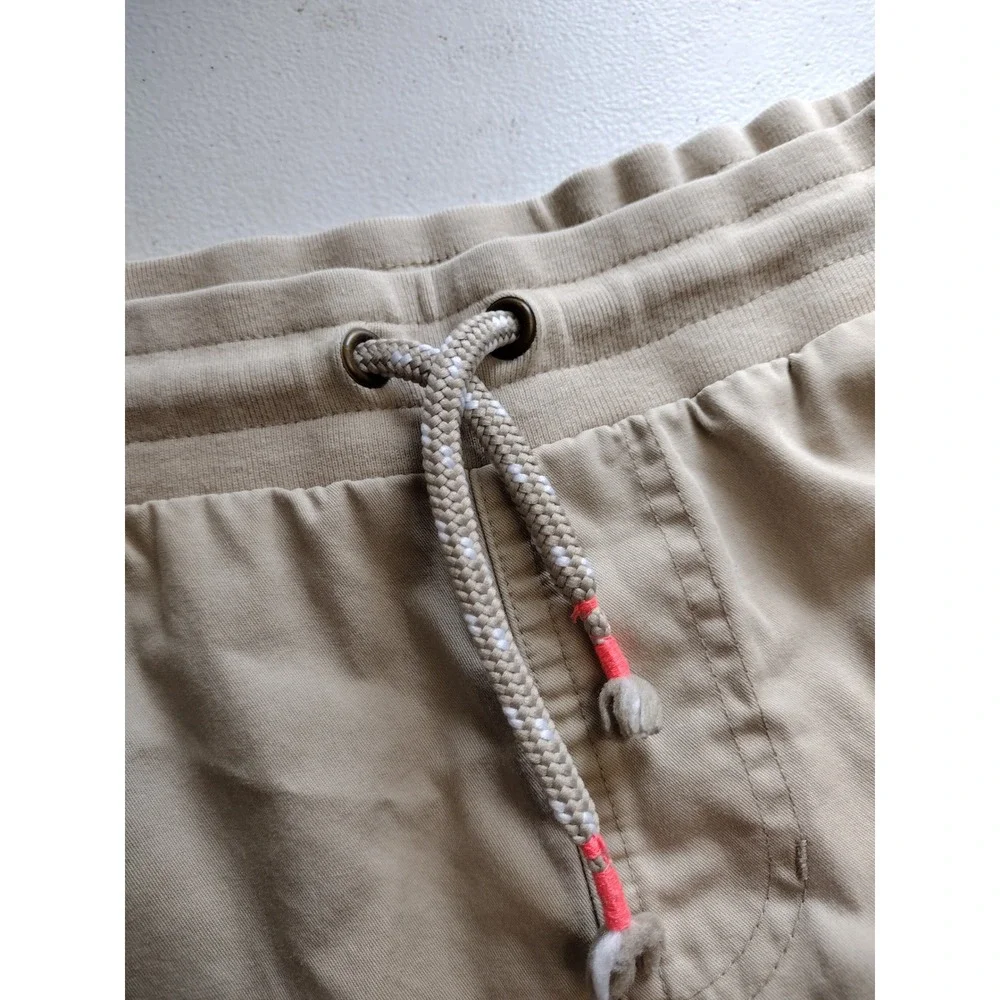 Cat & Jack kids Khaki Chino Shorts Tan Elastic Waist‎ Drawstring Size L 10/12